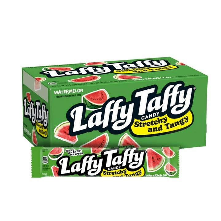Barre de bonbon moelleux et acidulé Laffy Taffy Pastèque 1,5 oz 24 unités pour la vente par Long Island Candy Factory