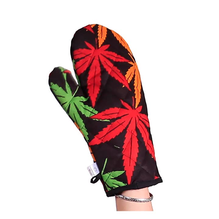 Sunshine Joy - Wholesale Oven Mitt/Pot Holder - Rasta Leaf Pot Holder Oven Mitt 1