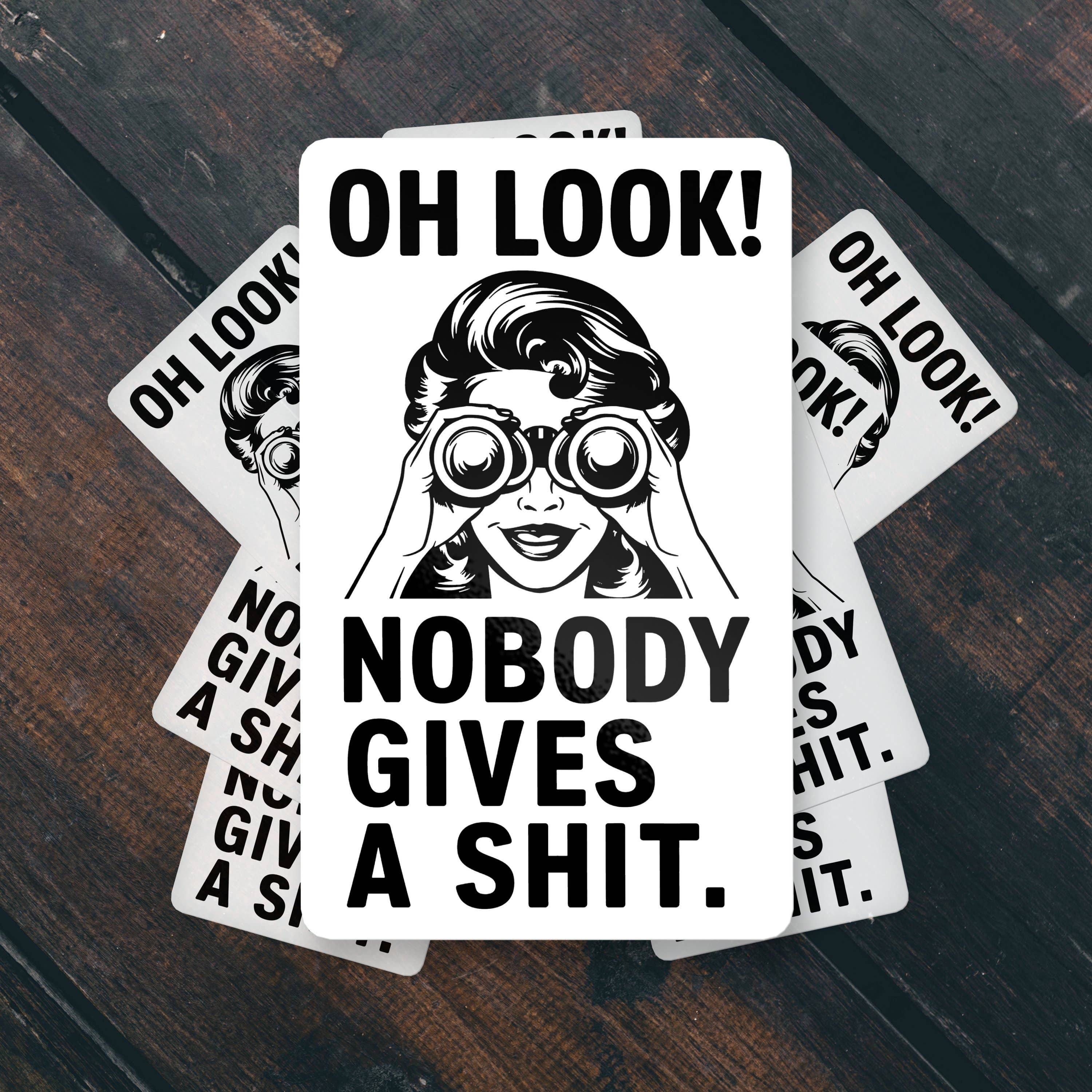 Sticker Bull - Venta al por mayor Pegatina - Divertida pegatina impermeable Oh Look Nobody Gives A Shit6