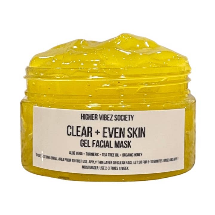 Clear + Even Skin Hydrating Gel Facial Mask for wholesale by Higher Vibez Skincare