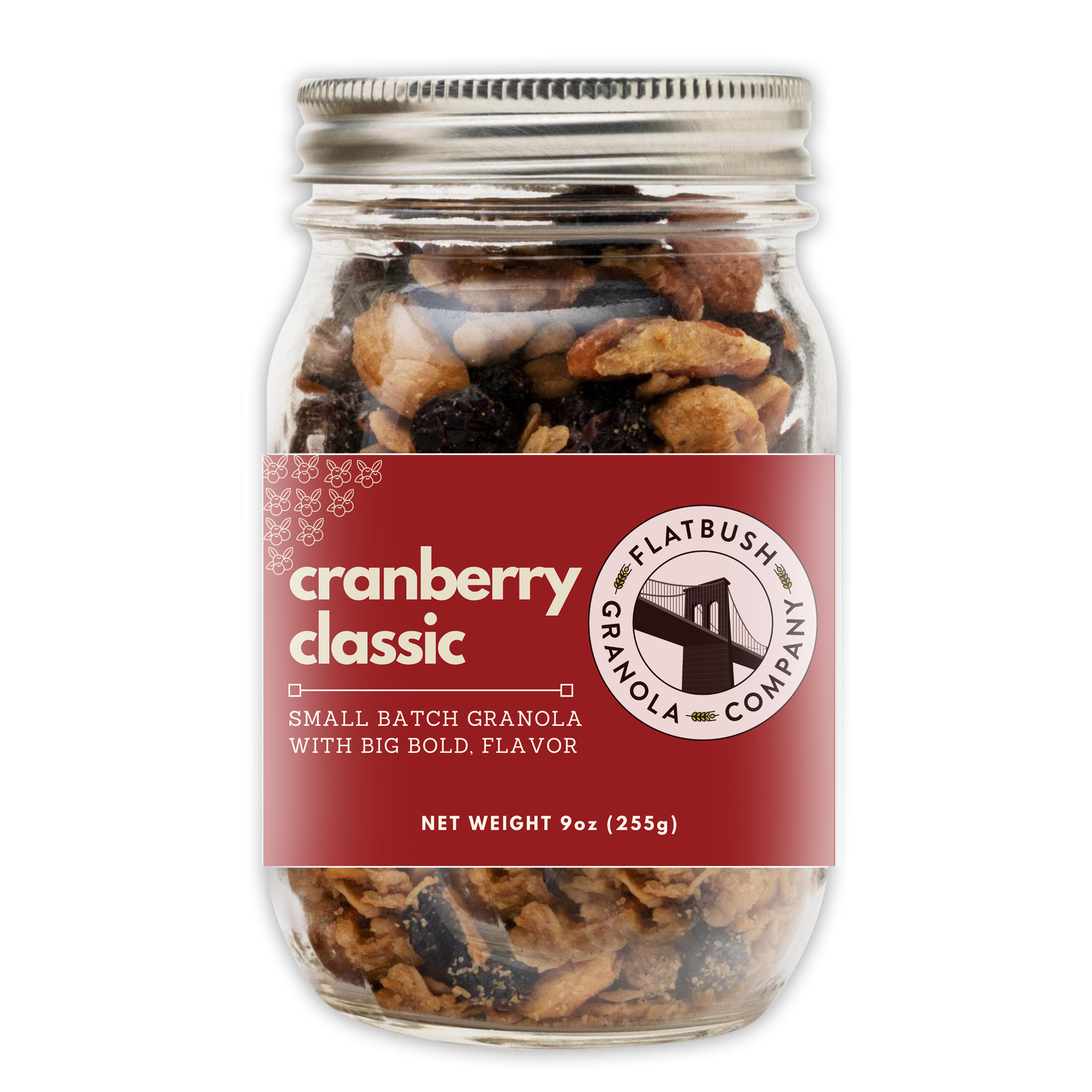 Flatbush Granola Company - Wholesale Granola - Cranberry Classic (jar)0