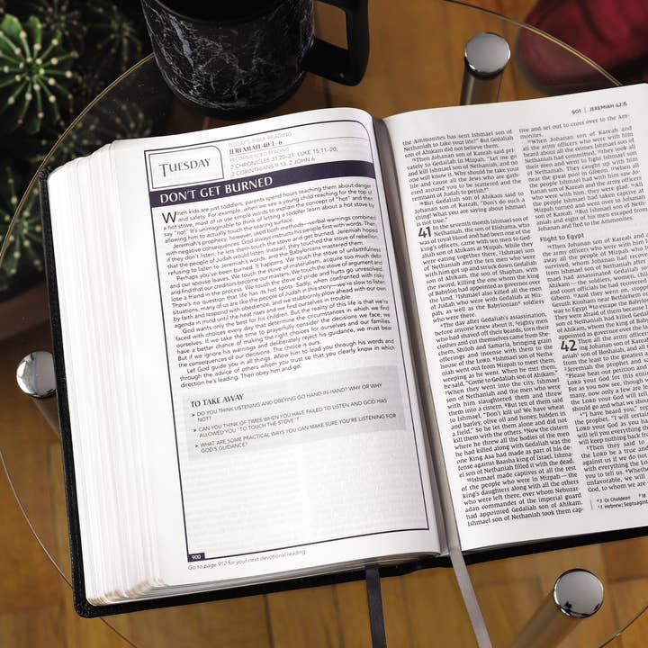 HarperCollins Christian Publishing - Wholesale Religion - NIV Men's Devotional Bible, Large Print, Leathersoft Black9