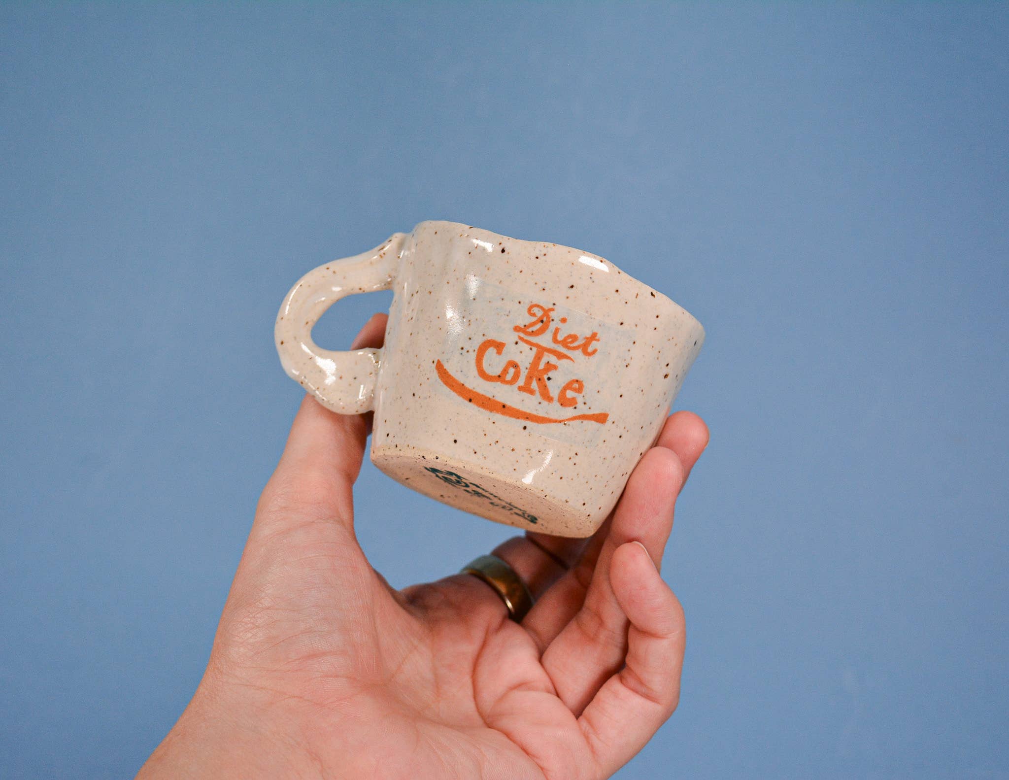Juice Ceramics Handmade Pottery and Jewelry - Wholesale Coffee Mug - Diet Coke- Handmade Speckled Ceramic Espresso Cup -  2-4 oz.1