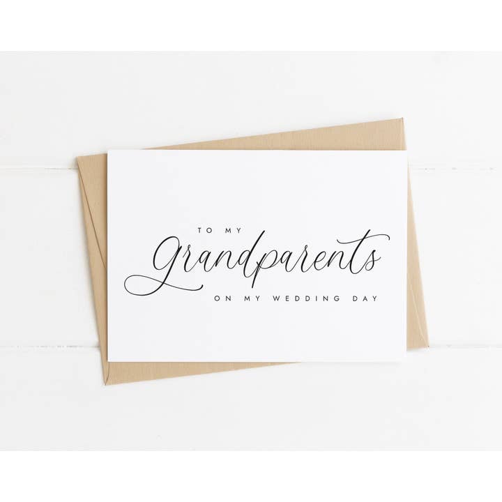 Tarjeta To My abuelos On My Wedding Day para venta al por mayor de Sarah Burns Prints