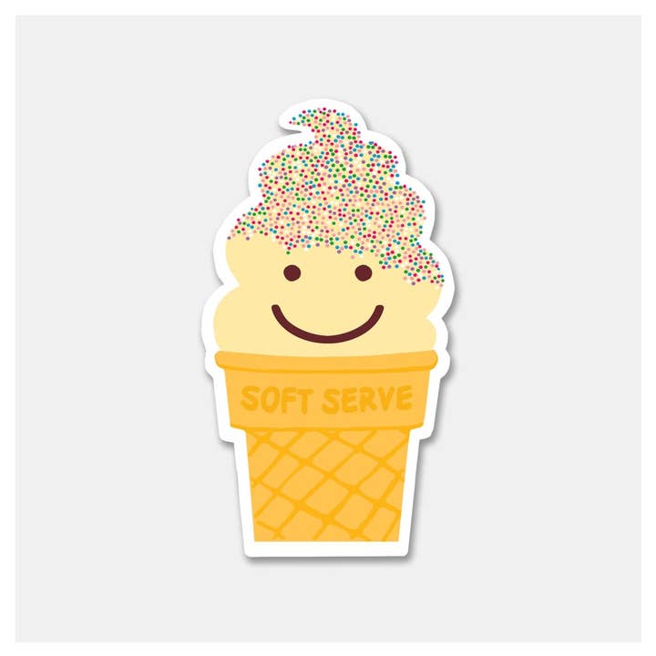Rock Scissor Paper - Wholesale Sticker - Soft Serve Ice Cream Cone Vinyl Sticker1
