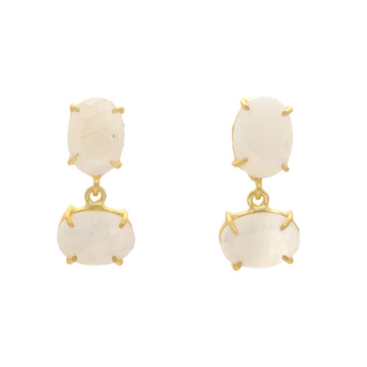 Pendientes Valun Piedra Lunar para venta al por mayor de ACUS