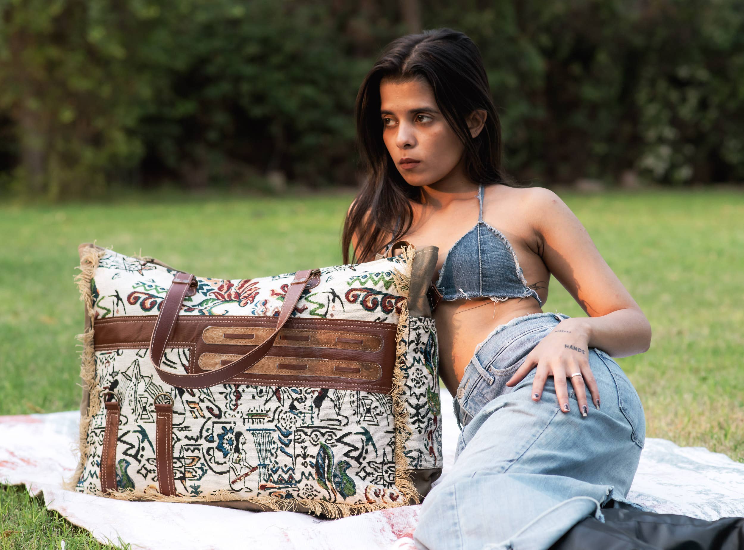 Hopofly Bags - Wholesale Weekender Bag - Women's - Canvas & Leather Women's Weekender Bag4