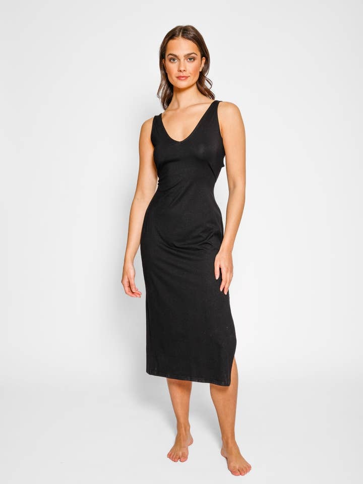 Black Laguna Beach Twist Dress for wholesale on Faire