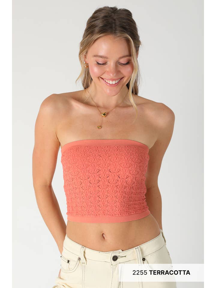 NIKIBIKI - Wholesale Bustier - Women's - NS8376 - Floral Lace Tube Top1