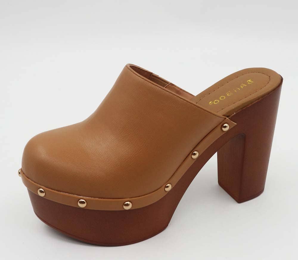 Mars Sky Shoes Wholesale - Vente Chaussures à plateforme – femme - Bamboo WOODLAND-19 Femmes Sabots à talons épais et plateforme Slipon-12 paires par pack-23,45/paire1