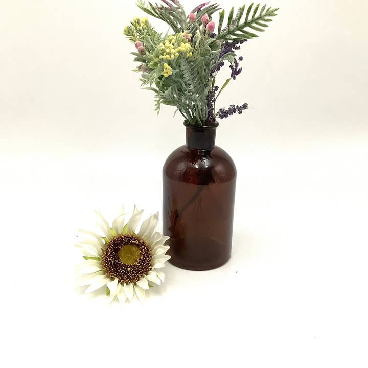 All Little Cute Things - Wholesale Vase - Large Apothecary Amber Glass Bottle Flower Vase, Centerpiece6