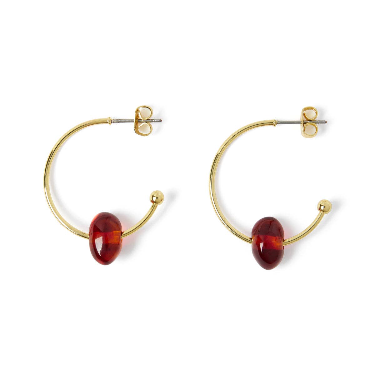 Draeger Paris - Wholesale Hoop Earrings - Créoles en perles d'ambre