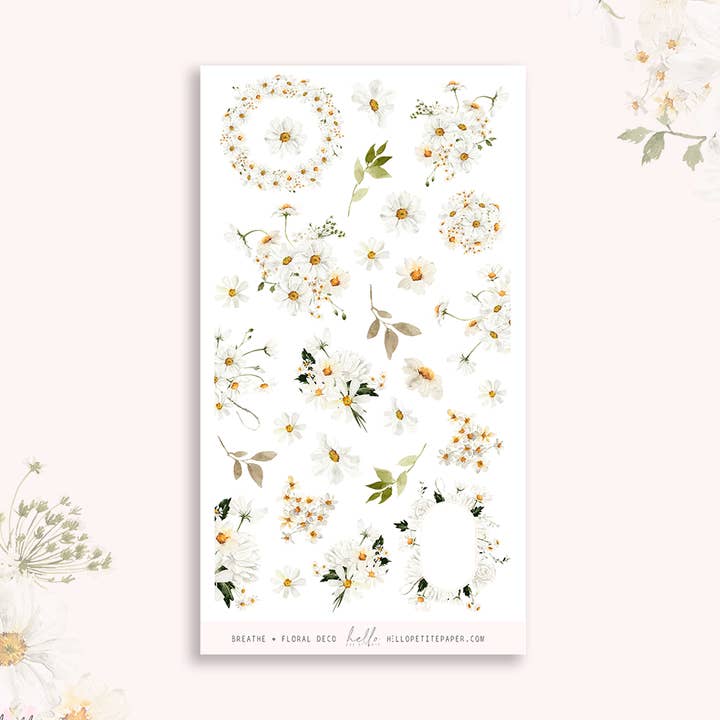 Ånde - blomsterdekoration, planlægningsklistermærker for engroshandel hos Hello Petite Paper