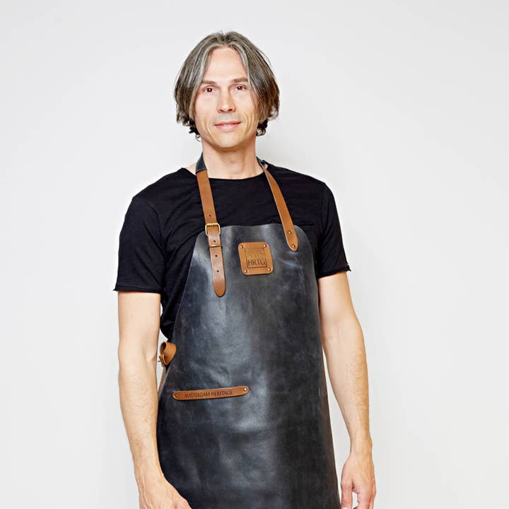 Amsterdam Heritage Men's - Wholesale Apron - Vista | Men’s Durable Leather Apron for Grilling & Crafting0