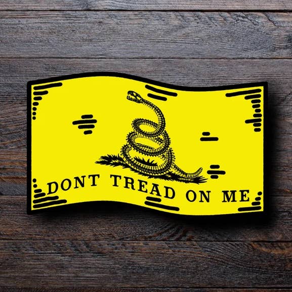 Don't Tread On Me Flag Sticker | Gadsden Flag for wholesale by Pilgrim Trading Post
