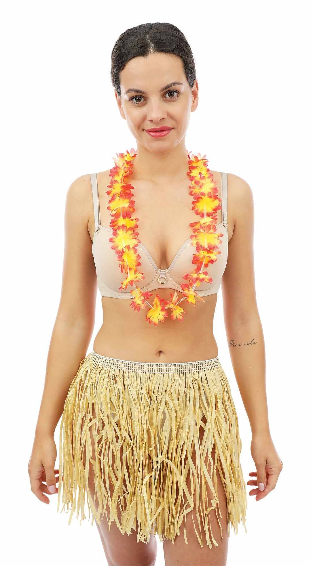 P'tit Clown - Wholesale Costume - Women's - Hawaiian Necklace - Fine Flowers - Random Colors4