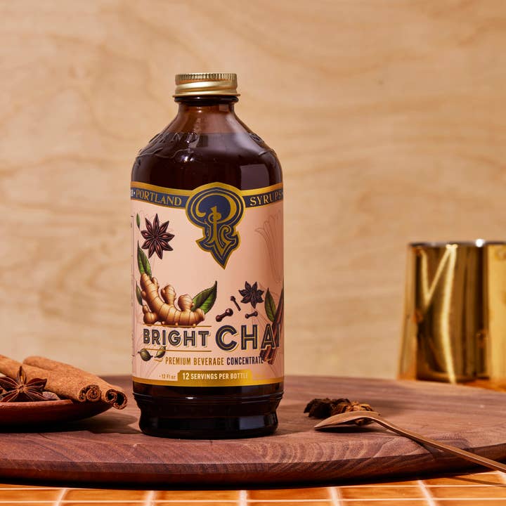 Portland Syrups - Wholesale Cocktail Mix/Syrup - Bright Chai Syrup 12oz - cocktail / mocktail / coffee drinks4