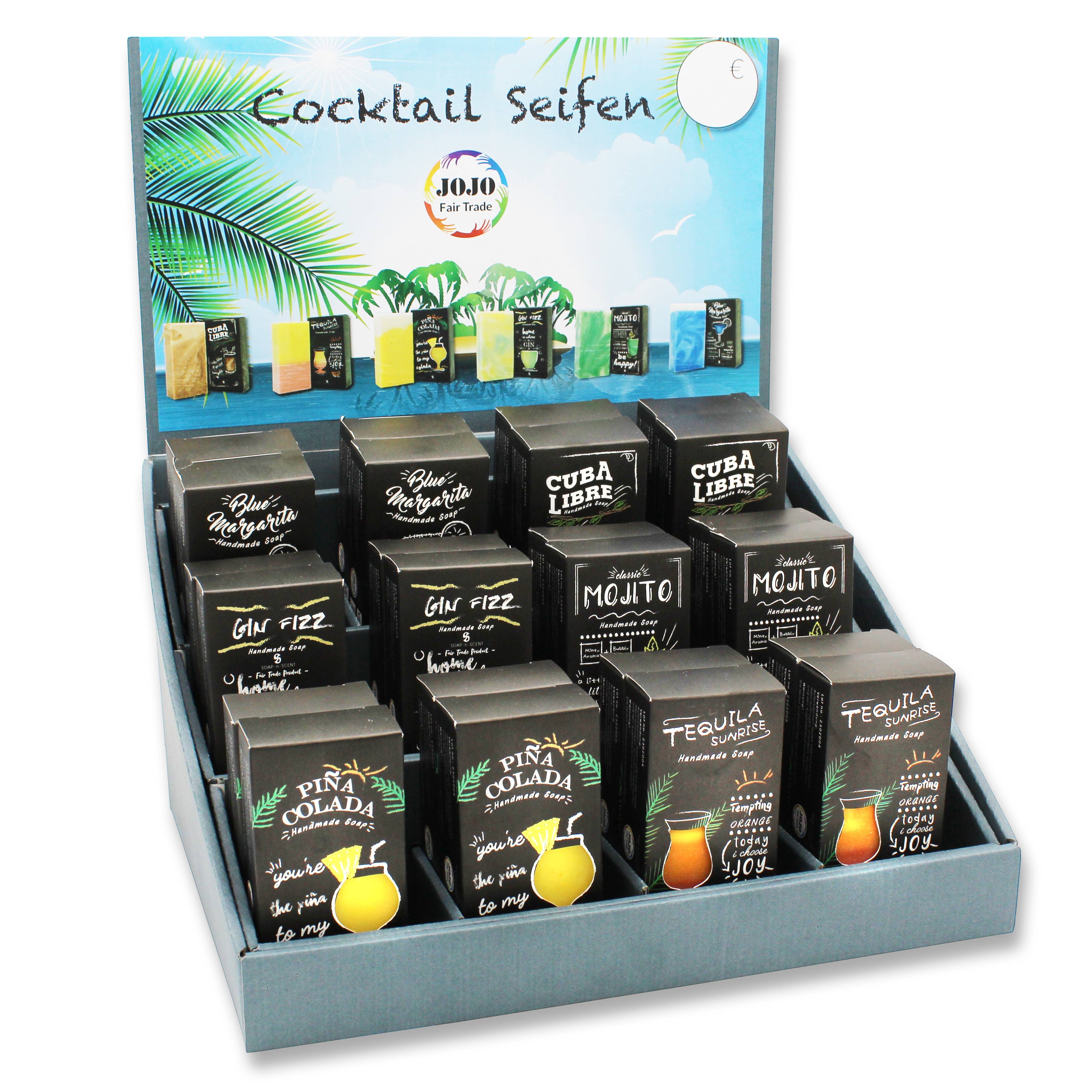 JOJO Geschenke - Wholesale Bar Soap - Cocktail Soaps In Cardboard Display0