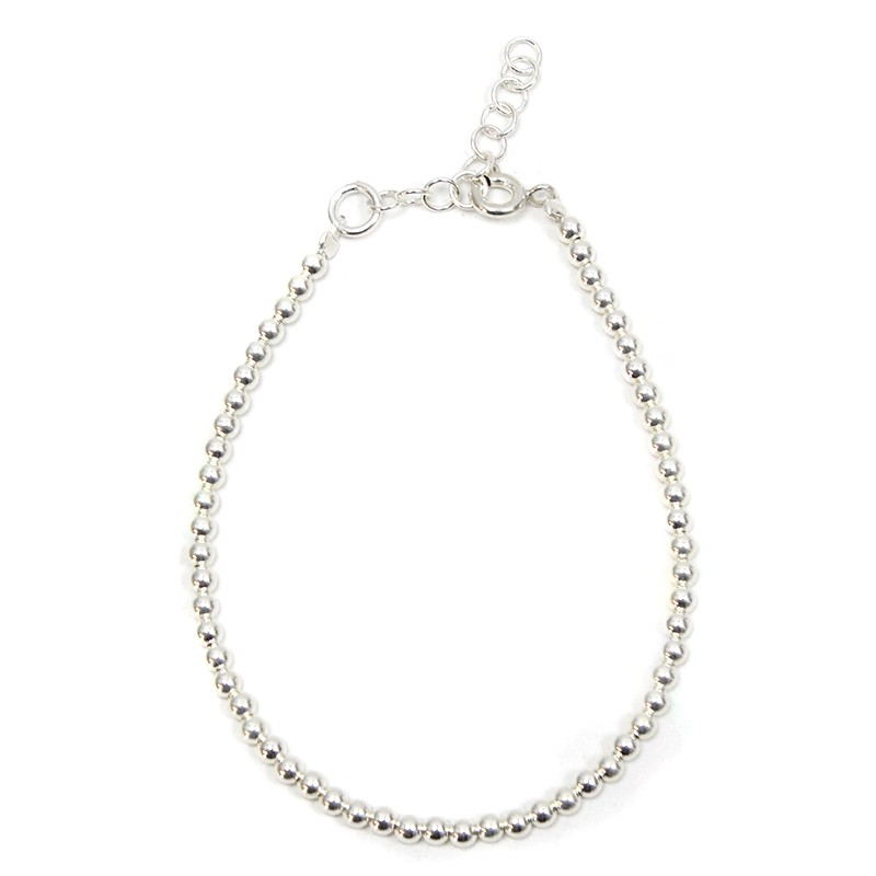 Ethike.eu - Wholesale Beaded Bracelet - 925 Silver Bracelet - 3mm Pearls3