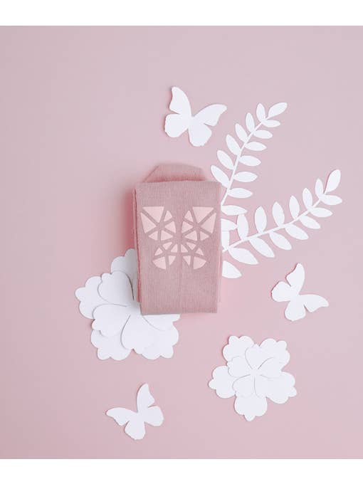 Olie the Curious - Vente Chaussettes – femme - Papillons roses rampant serré3