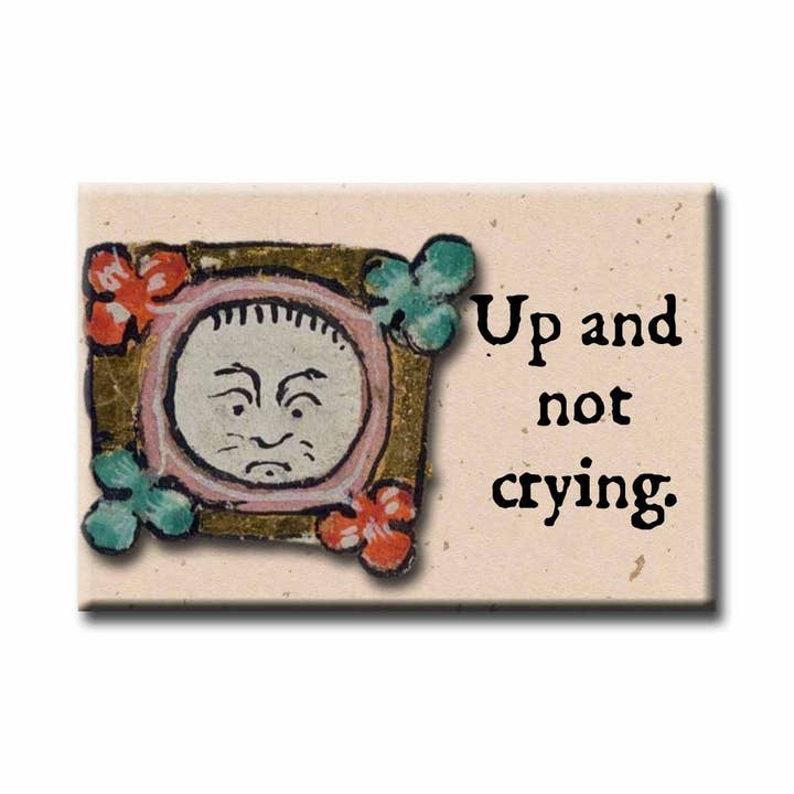ChicalooKate - Wholesale Magnet - Medieval Marginalia Up And Not Crying Refrigerator Magnet