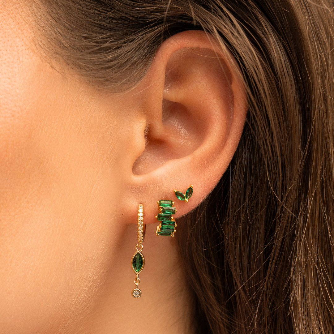 Rosies - Wholesale Stud/Post Earrings - Vera studies green1