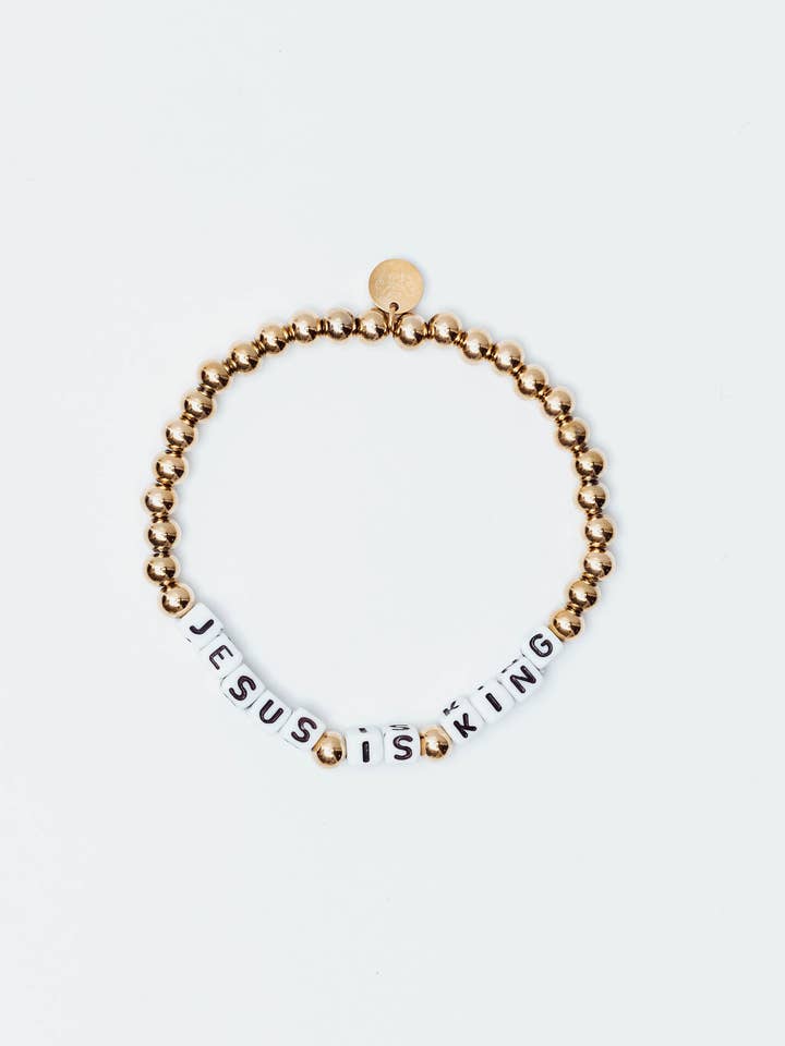 JESUS IS KING Letter Bracelet for wholesale by Holy Pals