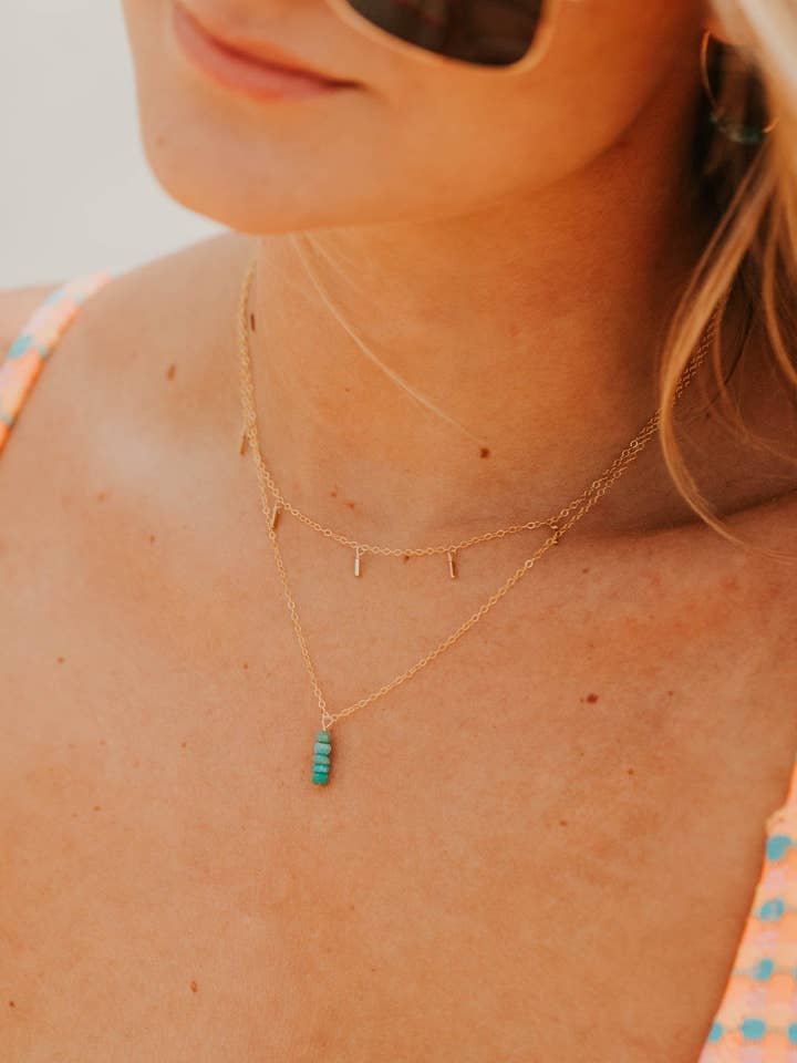 Mara Necklace | 14kt Gold Fill + Sterling Silver for wholesale by Hello Adorn