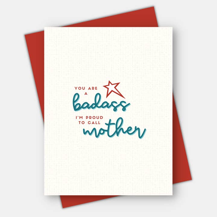 Carte inspirante pour la fête des mères You're A Badass Mother pour la vente par Age-Friendly Vibes