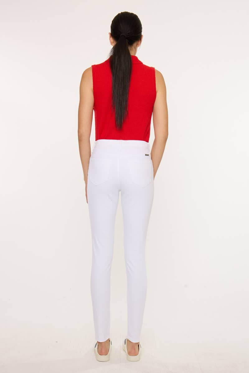 OPEN PACK HIGH RISE WHITE SUPER SKINNY JEANS-KC11235WT for wholesale on Faire6