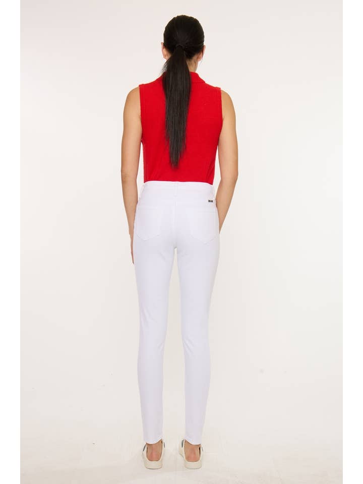 OPEN PACK HIGH RISE WHITE SUPER SKINNY JEANS-KC11235WT for wholesale on Faire6