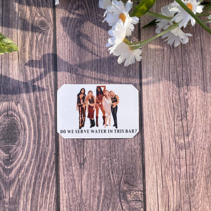 Adesivo/magnete impermeabile Water in Bar, modello Coyote-Ugly per la vendita all'ingrosso da parte di JG Sticker Shop