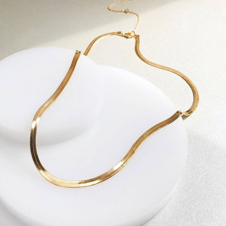 Edie Snake Gold Chain Necklace for wholesale by Wanderlust + Co
