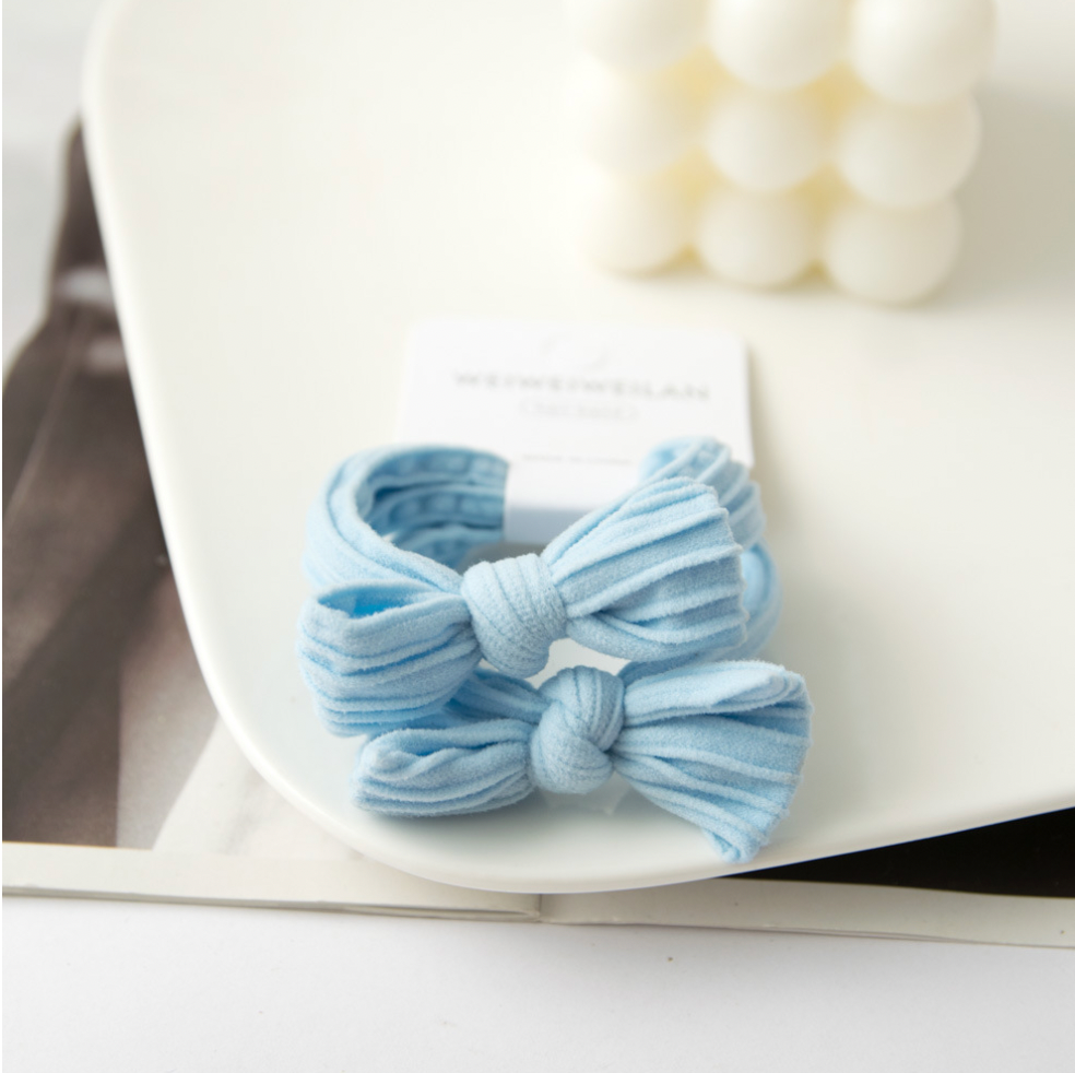 XO Fashion - Vente Élastique à cheveux - HT5003 Élastique à cheveux à motif mignon en forme de nœud, 2 unités2