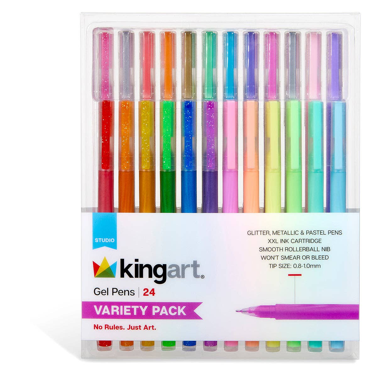 KINGART – wholesale Pen – Gel Pens 24 Glitter, Metallic & Pastel Colors6