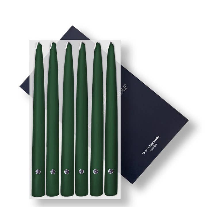 Evergreen Unscented Handipt Taper Colonial Candle, 10 inch for wholesale by MVP Group International INC