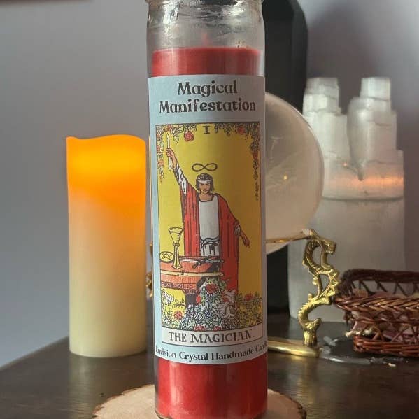 Envision Crystal - Wholesale Jar/Filled Candle - Magical Manifestation 7-Dy Candle - Scented and Blessed 0