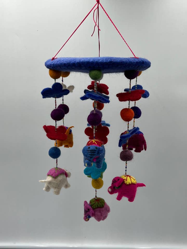 Decorazione elefante mobile (multicolore) mobile03 per la vendita all'ingrosso da parte di NURBU INC.