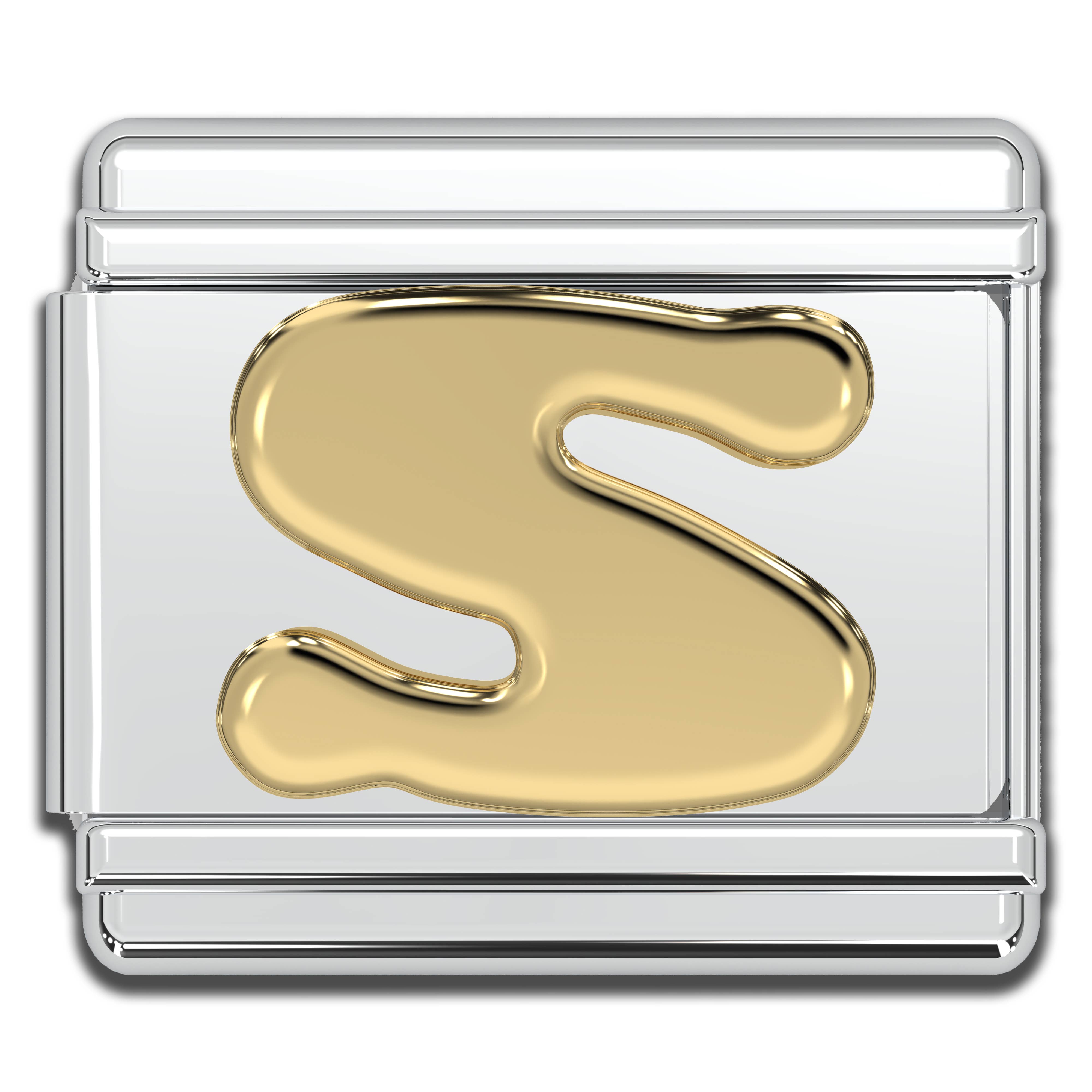 Natalia - Wholesale Individual Charm/Pendant - Italian Charm Letters A-Z - 9mm Gold Bracelet Charms15