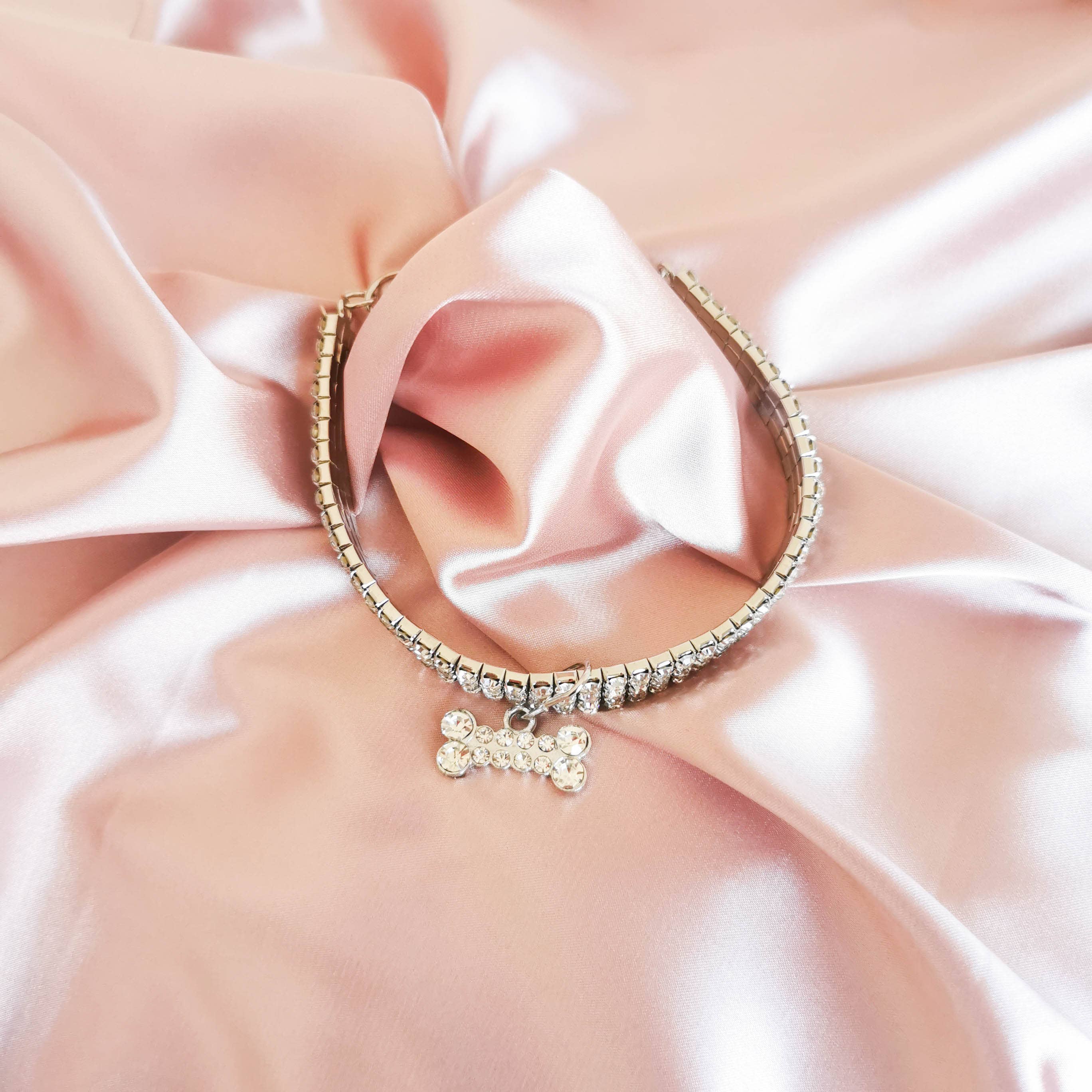 Channyfinds - Vente Collier – chat et chien - Collier élégant pour animaux avec strass et breloque | Pour chats et chiens5