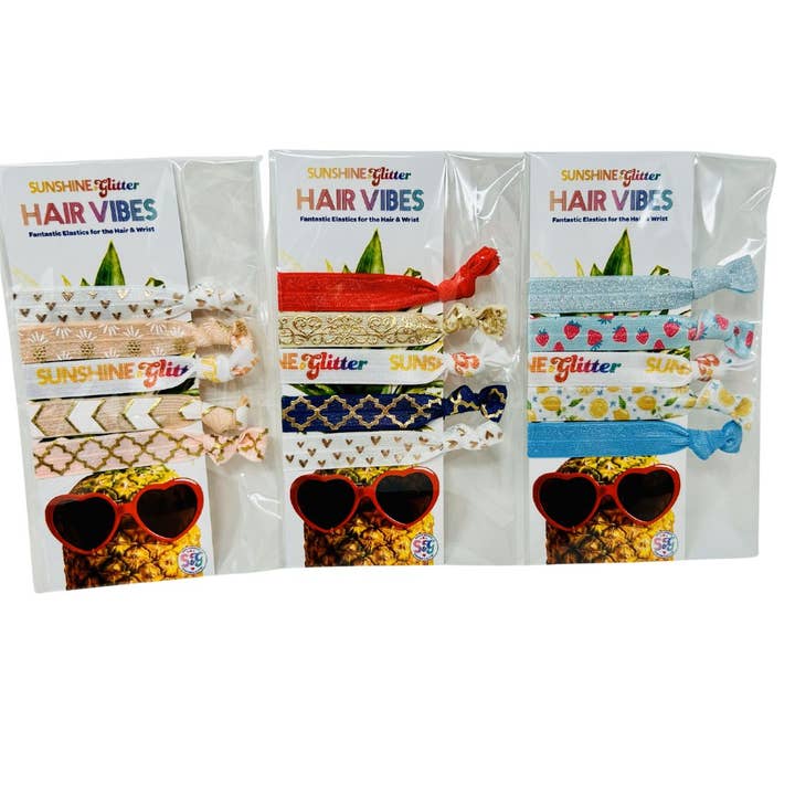 Sunshine & Glitter - Wholesale Hair Tie - Sunshine & Glitter Hair Vibes Fantastic Elastics1