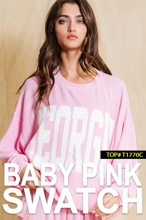 BUCKETLIST INC - Wholesale Graphic Sweatshirt - Women's - T1770B 'Florida' Comfy Oversize Graphic Sweatshirt, Gameday2