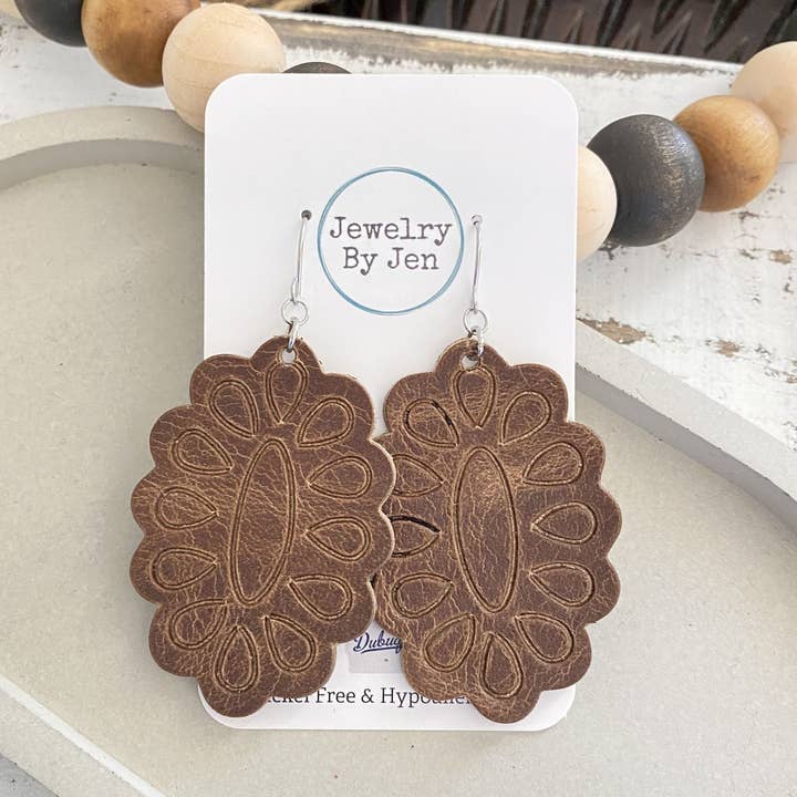 Jewelry By Jen - Wholesale Dangle Earrings - Concho Earrings: Vintage Cowboy3