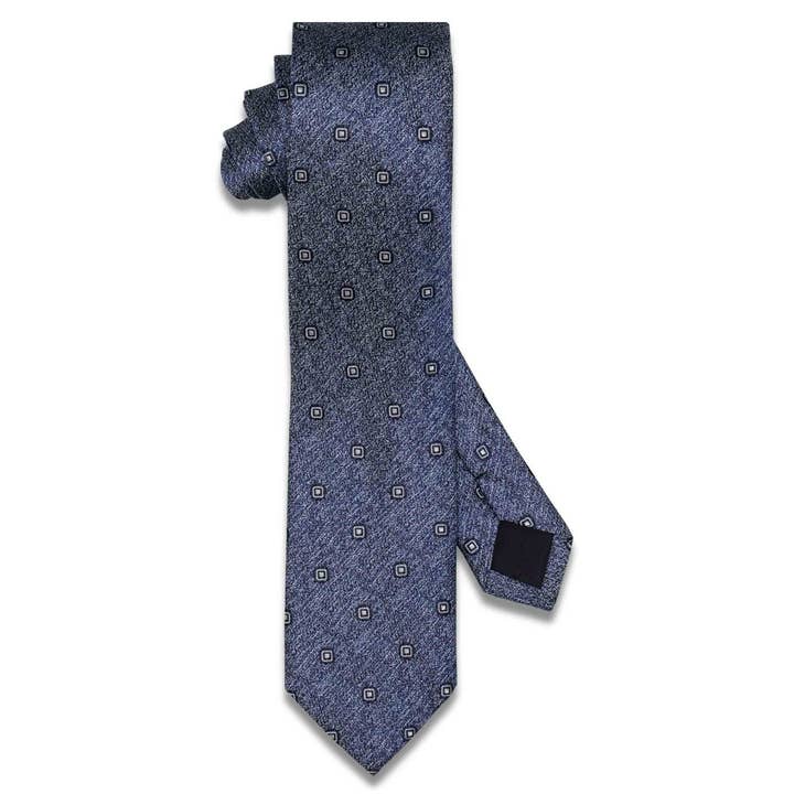 Statisk blå siden smal slips för wholesale av Aristocrats Bows N Ties