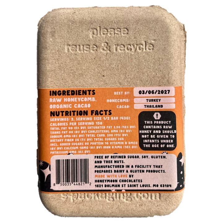 Honeymoon Chocolates - Wholesale Chocolate-covered sweets - Chocolate Covered Raw Honeycomb2