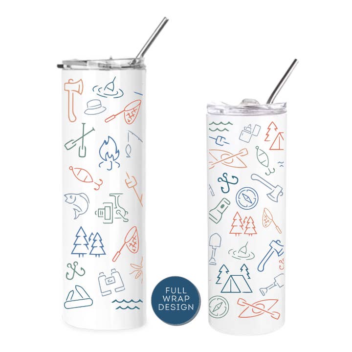 Tumblers Isolados | Coloriful Camping Wrap por atacado de Creative Compass