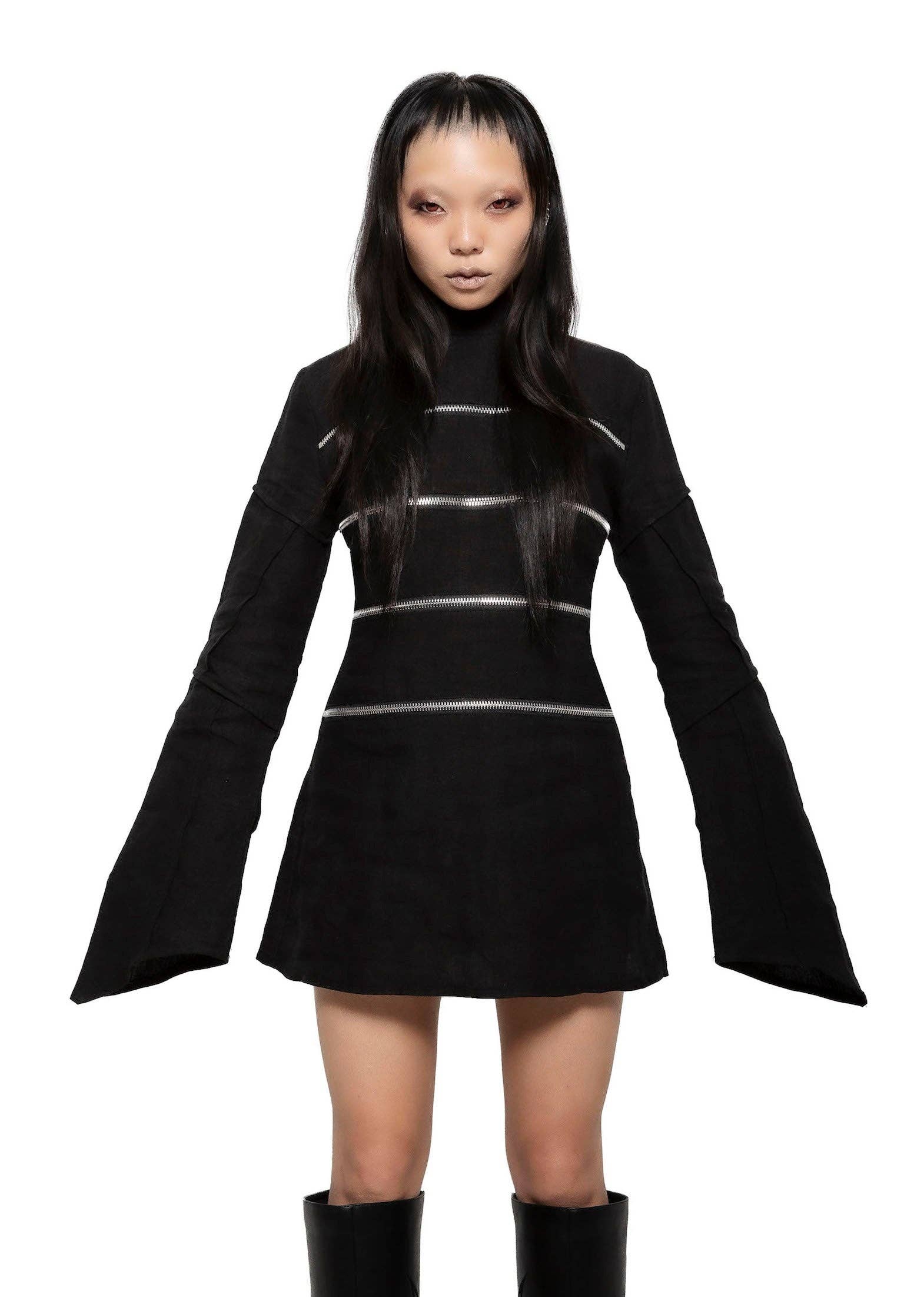 FAN ALL FLAMES - Wholesale Dress - Women's - SGT. ZIPPER DRESS1