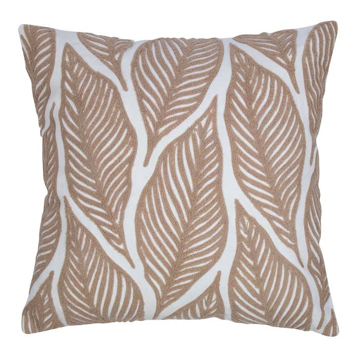 Coussin Lilou feuilles rose 45x45cm pour la vente par Mars & More - Brand of B Living