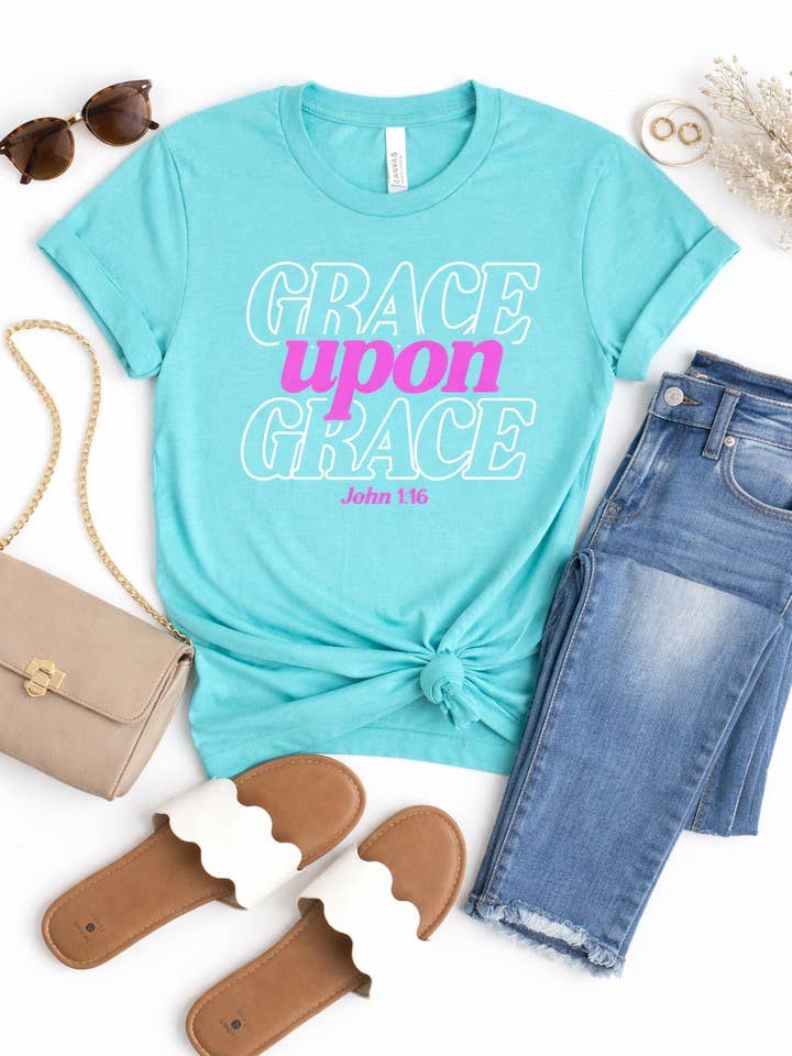 Grace Upon Grace Tee – John 1:16 | Faith Inspired Tee for wholesale by Rust + Stitch
