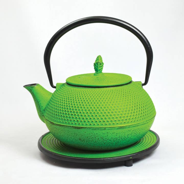 cast iron teapot, Arare 1.2l light green, for wholesale by Ja-Unendlich